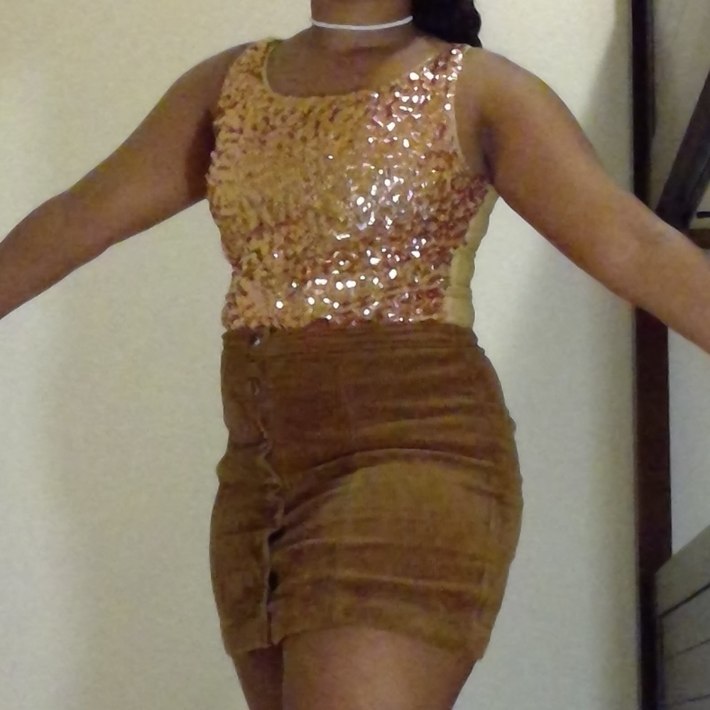 sequined tank top